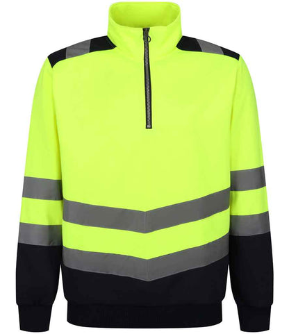 Regatta High Visibility Pro 1/4 Zip Sweatshirt - FRONT