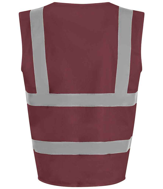 Pro RTX High Visibility Waistcoat - Maroon - back