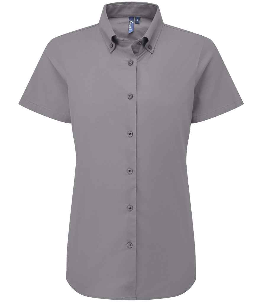 Premier Ladies Supreme Short Sleeve Oxford Shirt - FRONT