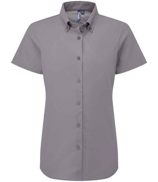 Premier Ladies Supreme Short Sleeve Oxford Shirt - FRONT