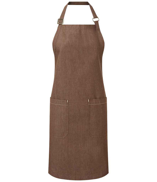 Premier Fairtrade Organic Cotton Denim Bib Apron - FRONT