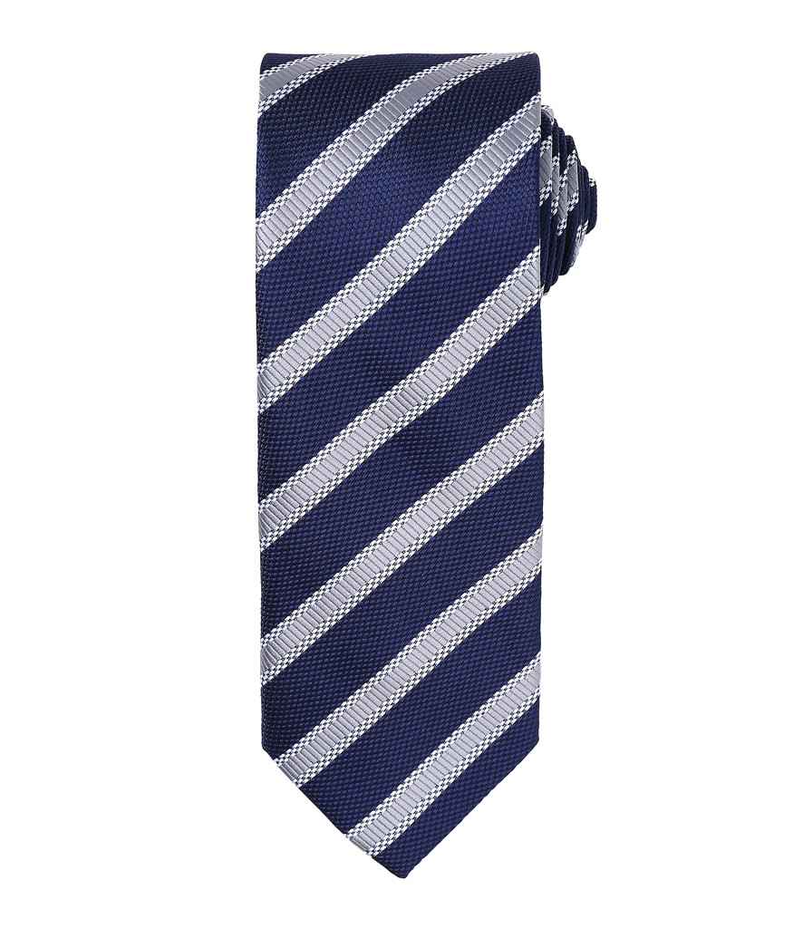 Premier Waffle Stripe Tie - FRONT