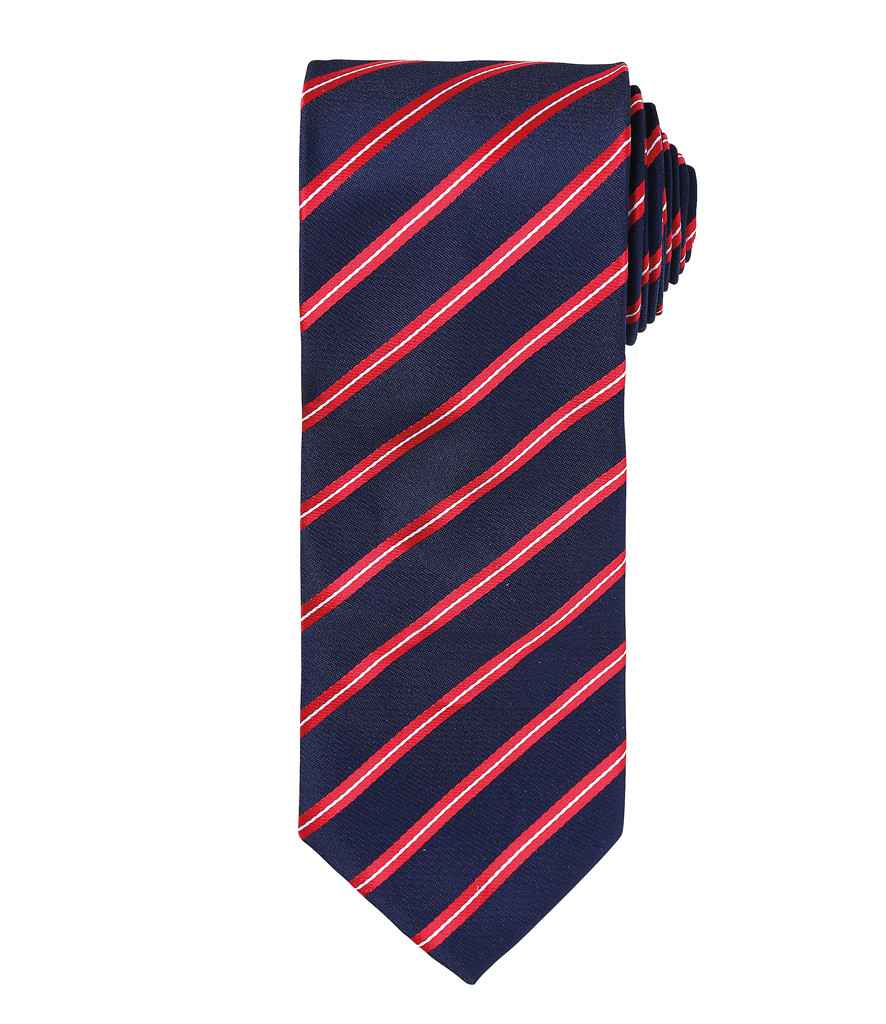 Premier Sports Stripe Tie - FRONT