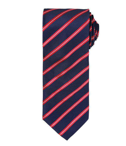 Premier Sports Stripe Tie - FRONT