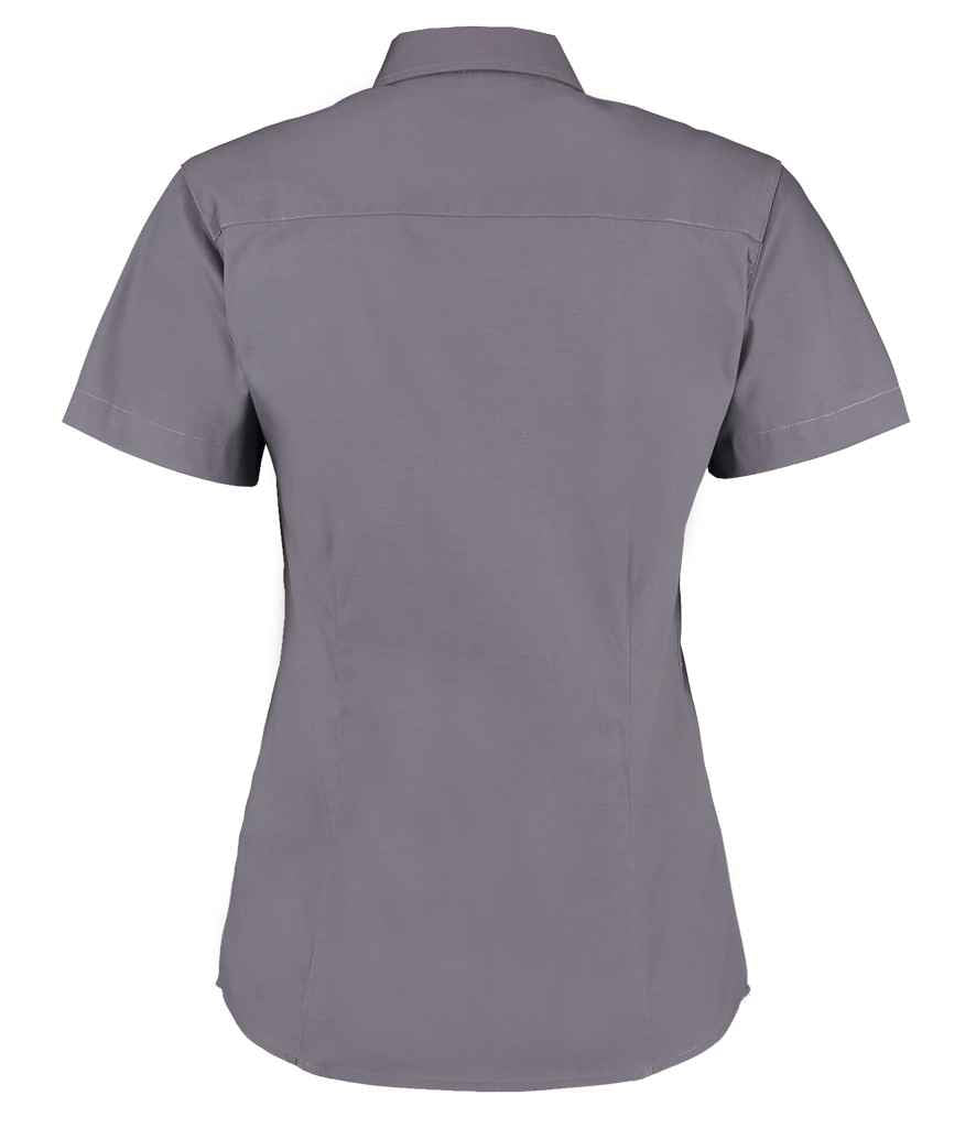 Kustom Kit Ladies Premium Short Sleeve Tailored Oxford Shirt - BACK