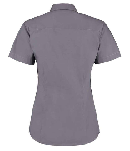 Kustom Kit Ladies Premium Short Sleeve Tailored Oxford Shirt - BACK