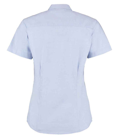 Kustom Kit Ladies Premium Short Sleeve Tailored Oxford Shirt - BACK