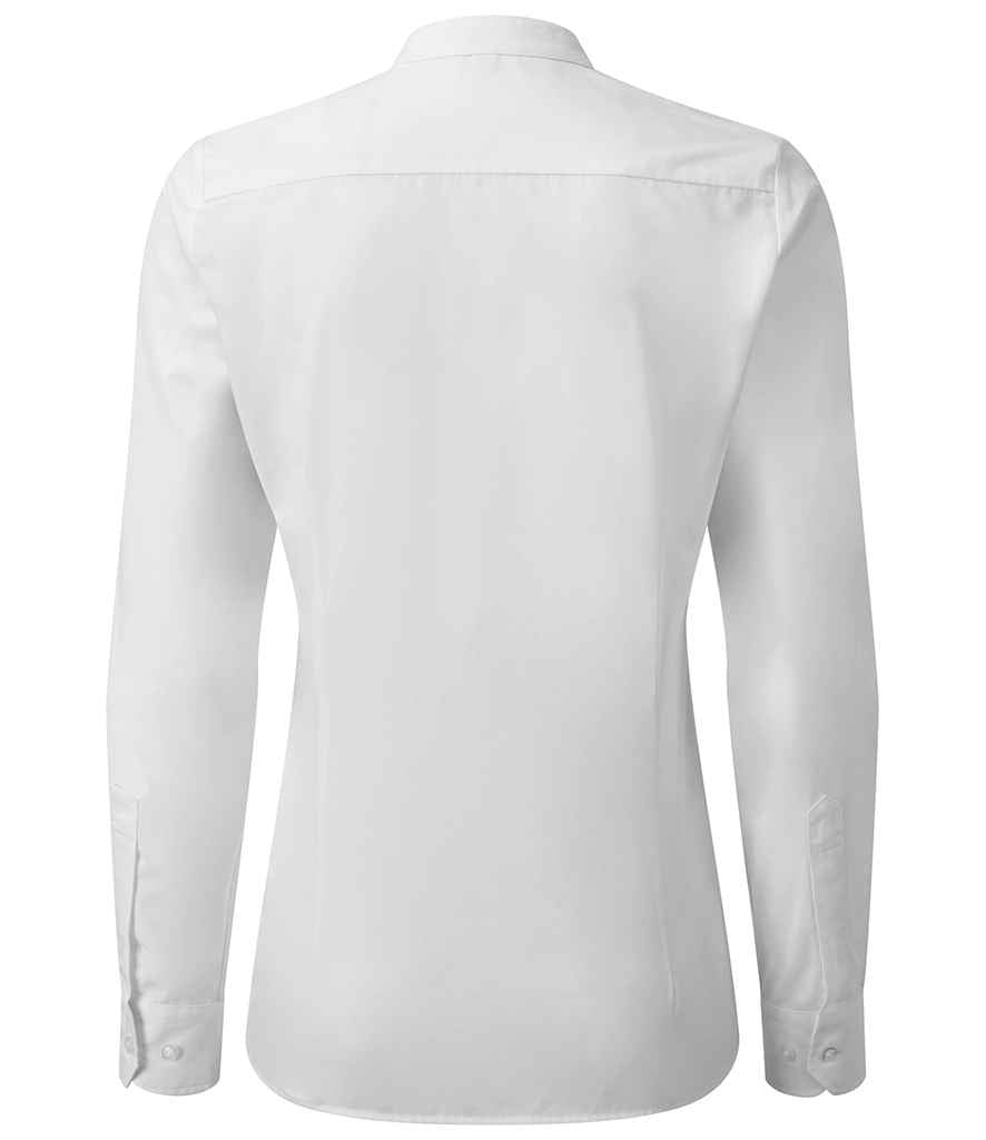 Premier Ladies Banded Collar Grandad Shirt - BACK