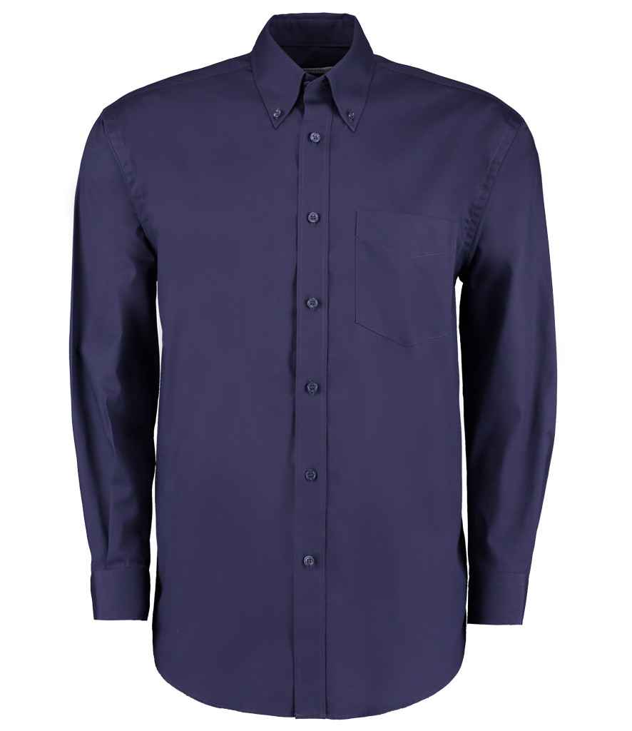 Kustom Kit Premium Long Sleeve Classic Fit Oxford Shirt - FRONT