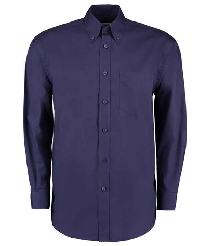 Kustom Kit Premium Long Sleeve Classic Fit Oxford Shirt - FRONT