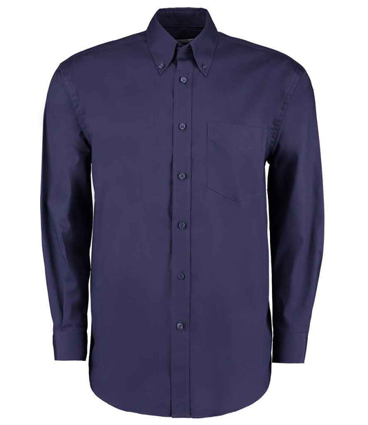Kustom Kit Premium Long Sleeve Classic Fit Oxford Shirt - FRONT