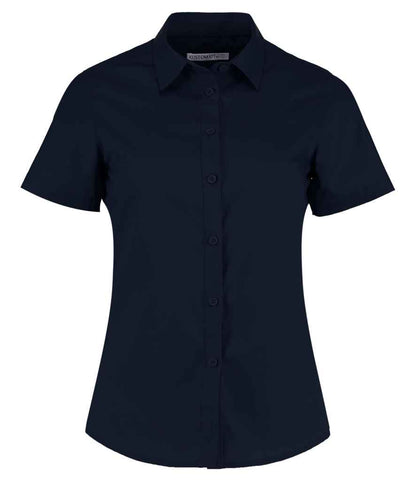 Kustom Kit Ladies Short Sleeve Tailored Poplin Shirt - FRONT
