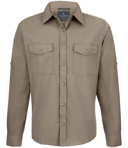 Craghoppers Expert Kiwi Long Sleeve Shirt - Pebble (CR540) - back