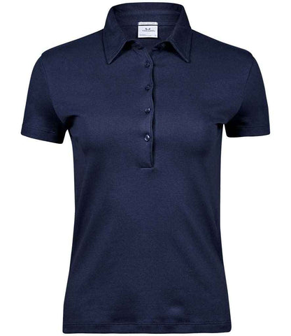 Tee Jays Ladies Pima Cotton Interlock Polo Shirt - FRONT