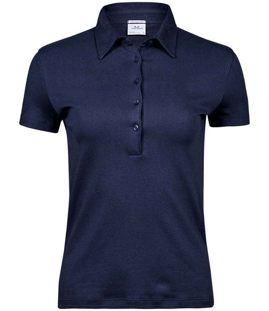 Tee Jays Ladies Pima Cotton Interlock Polo Shirt - FRONT