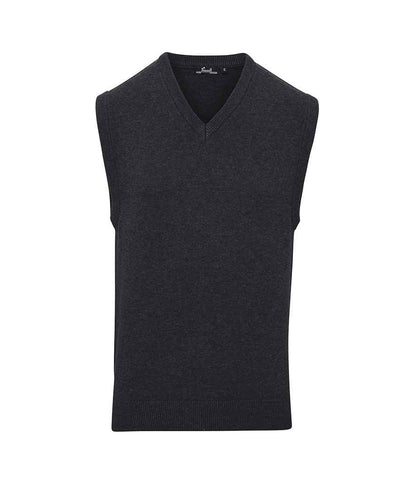 Premier Sleeveless Cotton Acrylic V Neck Sweater - FRONT