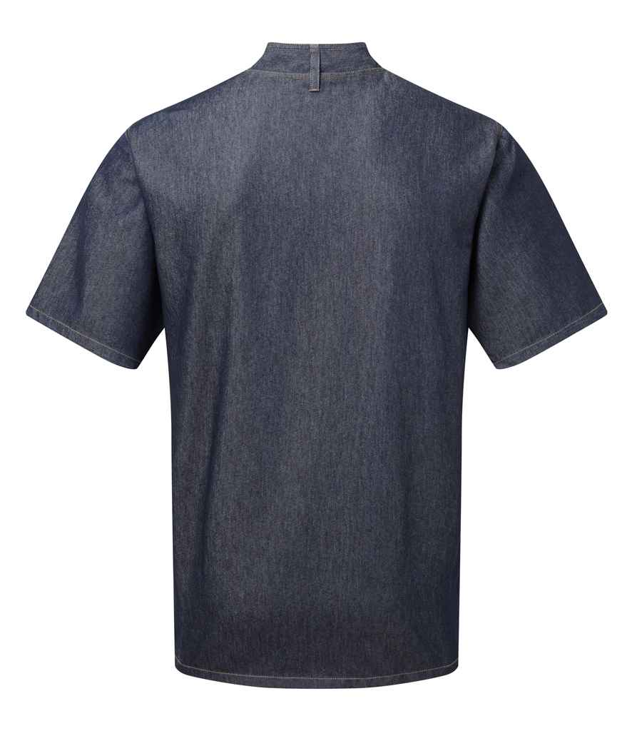 Premier Short Sleeve Zipped Chef's Jacket - BACK