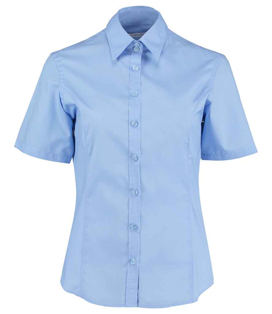 Kustom Kit Ladies Short Sleeve Tailored Business Shirt - FRONT