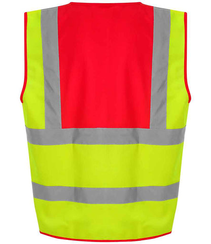 Pro RTX High Visibility Waistcoat - Yellow/Red - back
