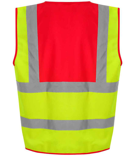 Pro RTX High Visibility Waistcoat - Yellow/Red - back