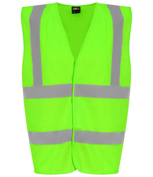 Pro RTX High Visibility Waistcoat - Lime Green - front