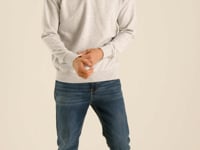 Fruit of the Loom Lightweight Drop Shoulder Sweatshirt - Heather Grey (SS123)