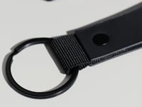 BagBase Matte PU Key Ring - Black (BG324)