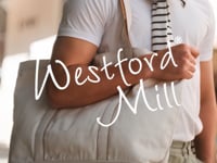 Westford Mill Courtside Large Tote Bag - Soft White/Caramel (W952)