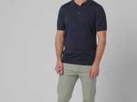 Spasso Spasso Knitted Polo Shirt - Navy (SP203)