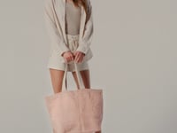 Westford Mill Soft Washed Jute Beach Bag - Natural (W466)