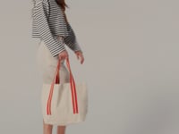 Westford Mill EarthAware® Organic Boat Bag - Natural/Sage Green (W690)