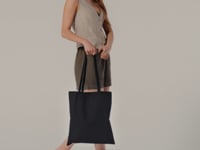 Westford Mill Recycled Cotton Tote Bag - Black (W901)