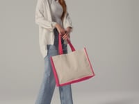 Westford Mill Printers Jute Classic Shopper - Fuchsia (W422)
