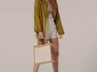 Westford Mill Pocket Jute Midi Tote Bag - Natural (W426)