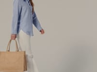 Westford Mill Shimmer Jute Shopper - Natural Gold (W437)