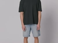 native spirit native spirit oversize washed effect t-shirt - washed black (ns326)