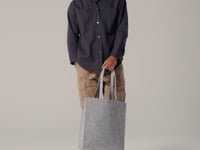 BagBase Felt Tote Bag - Charcoal Melange (BG723)