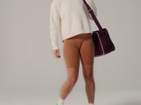 BagBase Retro Shoulder Bag - Burgundy/Sand (BG14)