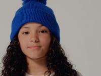 Beechfield Kids Reflective Bobble Beanie - Black (BB406B)