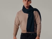 Beechfield Classic Waffle Knit Scarf - French Navy (BB424)