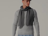 Beechfield Metro Knitted Scarf - Black (BB469)