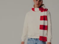 Beechfield Stadium Scarf - Black/Classic Red (BB479)