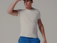 Beechfield EarthAware® Classic Organic Cotton 6 Panel Sandwich Peak Cap - White/French Navy (BB820C)