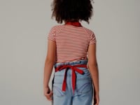 Westford Mill Fairtrade Kids Craft Apron - Natural/Classic Red (W362)