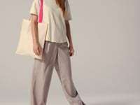 Westford Mill Bag For Life - Contrast Handles - Natural/Fuchsia (W101C)